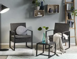mutoni sweet home Garten Sitzgruppe Dreflic Anthrazit (5-Tlg)><noscript><img width=