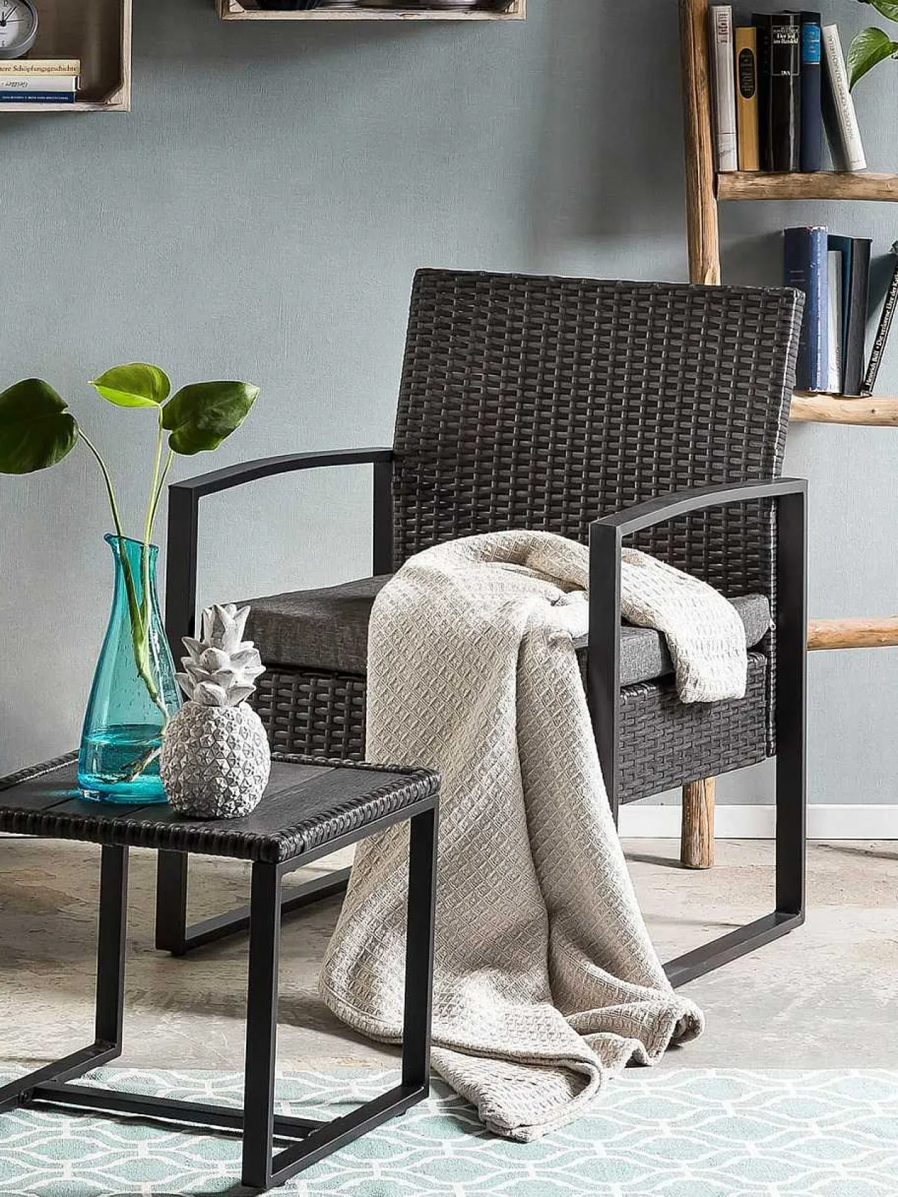 mutoni sweet home Garten Sitzgruppe Dreflic Anthrazit (5-Tlg)> Balkon-Sets