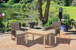 mutoni pleasure Garten Sitzgruppe Norvell Akazie Natur (3-Tlg)><noscript><img width=