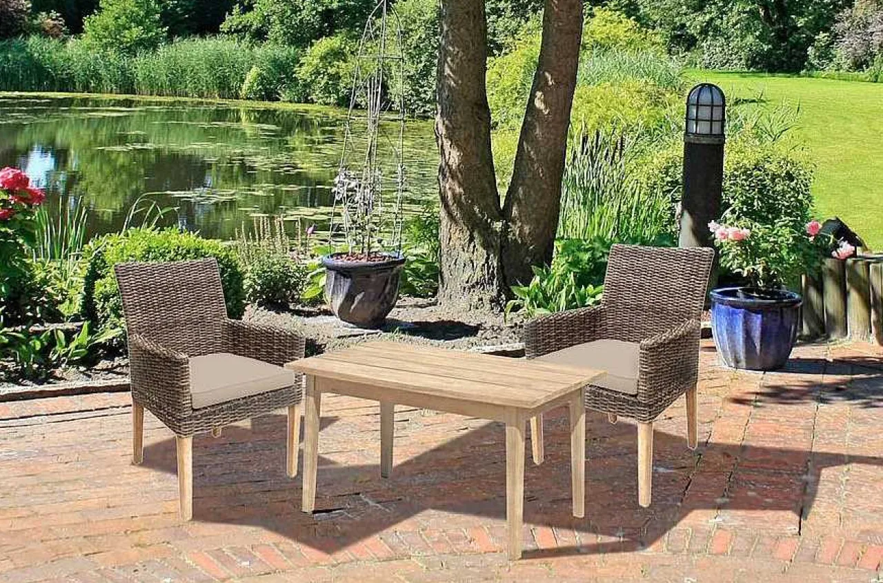 mutoni pleasure Garten Sitzgruppe Norvell Akazie Natur (3-Tlg)> Balkon-Sets