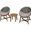 mutoni pleasure Garten Sitzgruppe Reno Akazie Taupe (3-Er Set)> Balkon-Sets