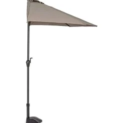mutoni lifestyle Garten Sonnenschirm Kalife Halbrund Grau> Stockschirme