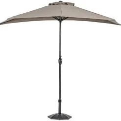 mutoni lifestyle Garten Sonnenschirm Kalife Halbrund Grau> Stockschirme