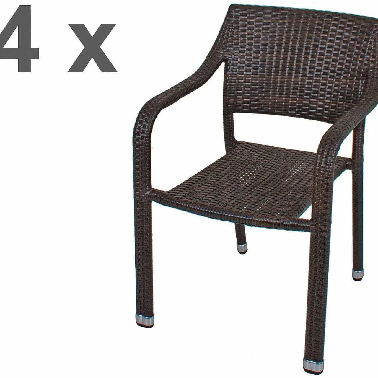 mutoni pleasure Garten Stapelstuhl Charleston Coffee (4-Er Set)> Stapelstühle