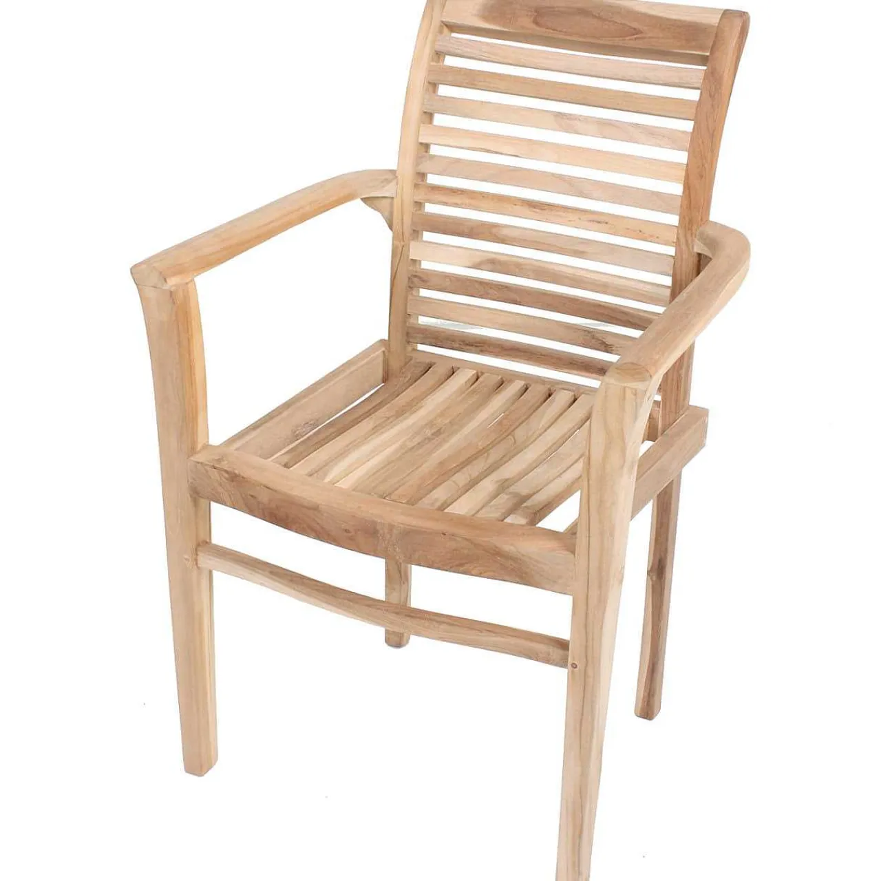 mutoni pleasure Garten Stapelstuhl Java Teak Natur (2-Er Set)> Stapelstühle