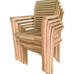 mutoni pleasure Garten Stapelstuhl Java Teak Natur> Stapelstühle