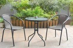 mutoni pleasure Garten Stapelstuhl Lida Dunkelgrau><noscript><img width=