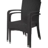 mutoni pleasure Garten Stapelstuhl London Schwarz (2-Er Set)> Stapelstühle