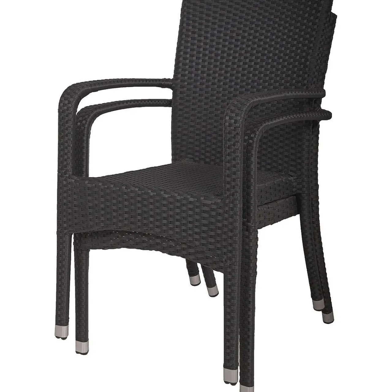 mutoni pleasure Garten Stapelstuhl London Schwarz (2-Er Set)> Stapelstühle