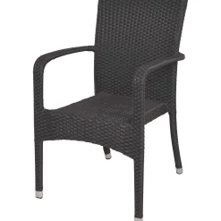 mutoni pleasure Garten Stapelstuhl London Schwarz (2-Er Set)><noscript><img width=