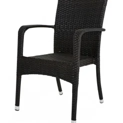 mutoni pleasure Garten Stapelstuhl London Schwarz (2-Er Set)><noscript><img width=