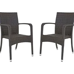 mutoni pleasure Garten Stapelstuhl London Braun (2-Er Set)> Stapelstühle