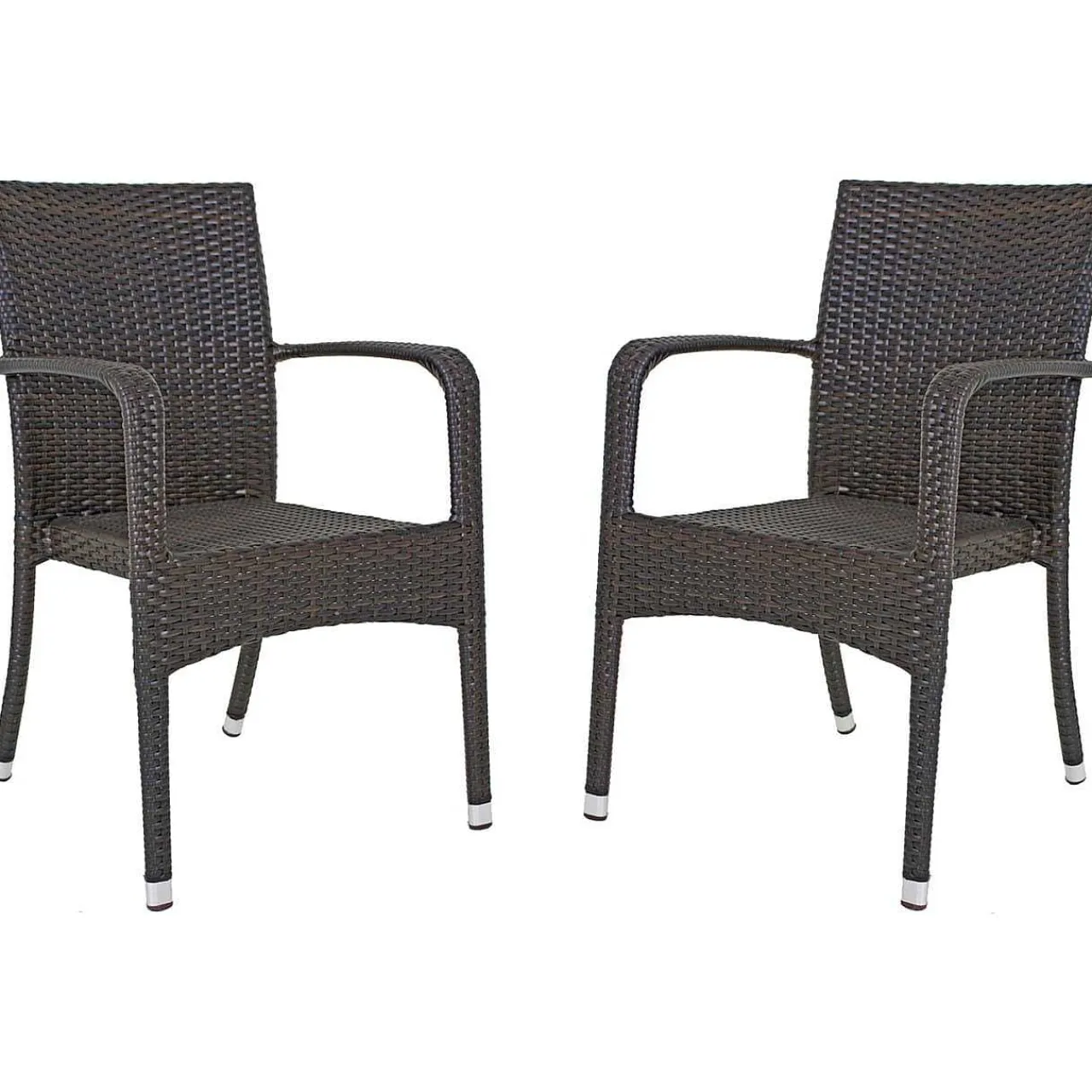 mutoni pleasure Garten Stapelstuhl London Braun (2-Er Set)> Stapelstühle