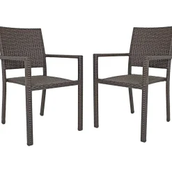 mutoni pleasure Garten Stapelstuhl Malaga Braun (2-Er Set)> Stapelstühle
