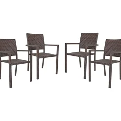 mutoni pleasure Garten Stapelstuhl Malaga Coffee (4-Er Set)> Stapelstühle