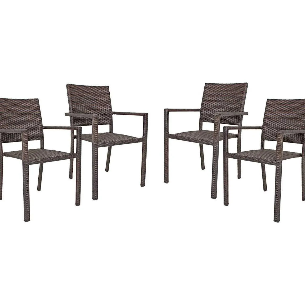 mutoni pleasure Garten Stapelstuhl Malaga Coffee (4-Er Set)> Stapelstühle