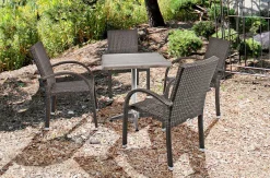 mutoni pleasure Garten Stapelstuhl Modesto Dunkelgrau><noscript><img width=