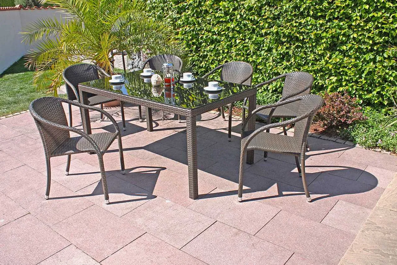 mutoni pleasure Garten Stapelstuhl Riga Braun (2-Er Set)> Stapelstühle