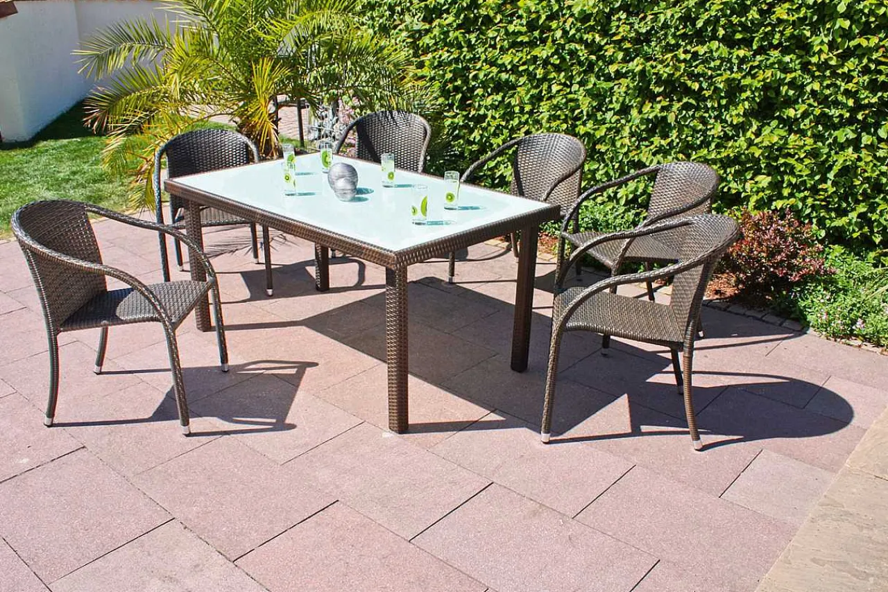 mutoni pleasure Garten Stapelstuhl Riga Braun (2-Er Set)> Stapelstühle
