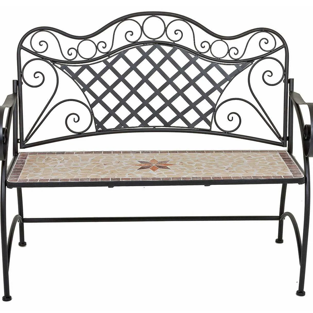mutoni pleasure Gartenbank Amarillo Mosaik Braun 115> Gartenbänke