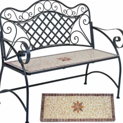 mutoni pleasure Gartenbank Amarillo Mosaik Braun 115> Gartenbänke