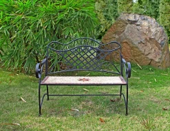 mutoni pleasure Gartenbank Amarillo Mosaik Braun 115><noscript><img width=