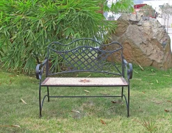 mutoni pleasure Gartenbank Amarillo Mosaik Braun 115><noscript><img width=