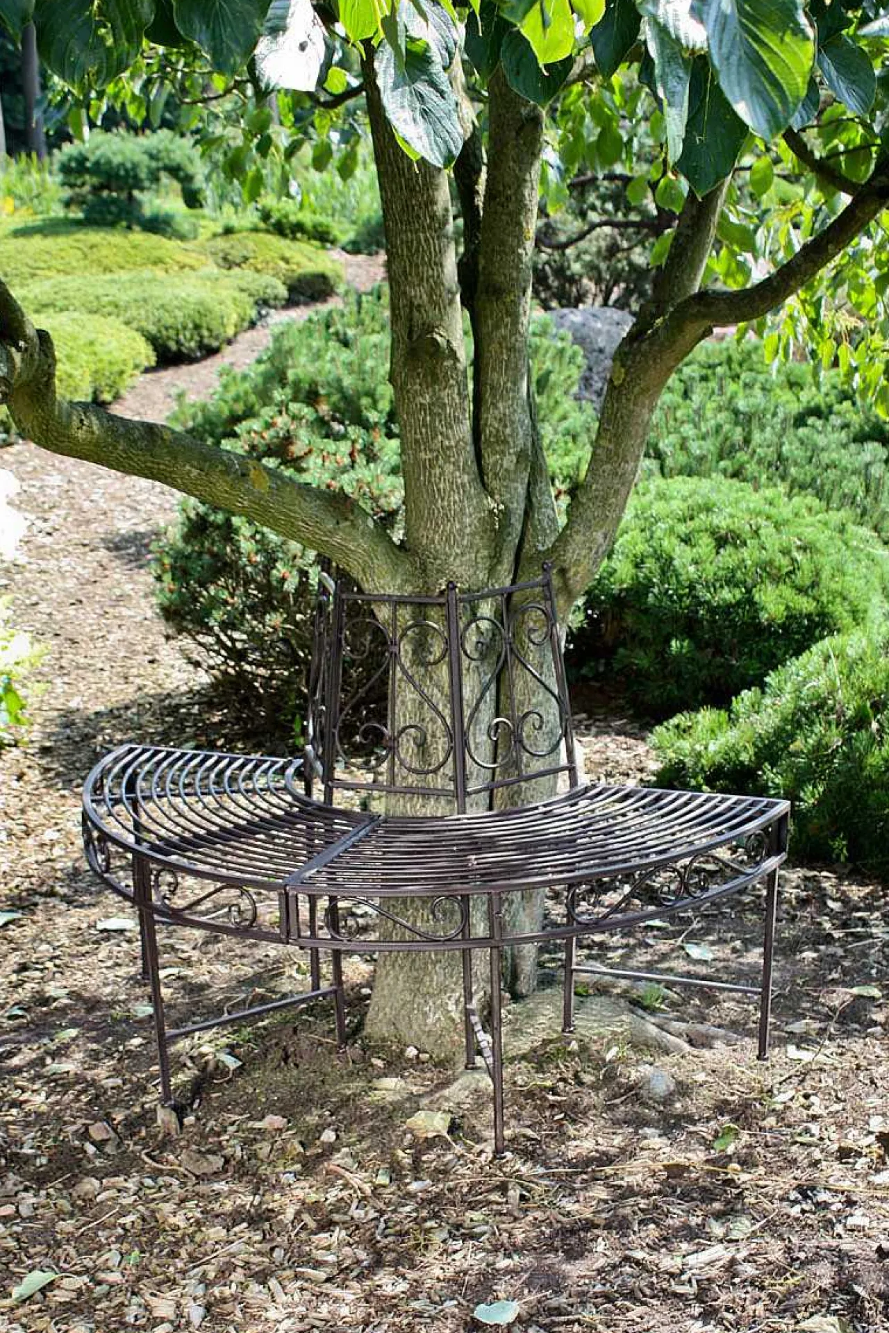 mutoni pleasure Gartenbank Narvi Stahl Schwarzbraun 122> Gartenbänke