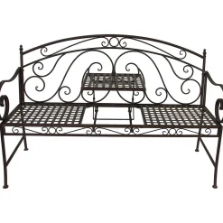 mutoni pleasure Gartenbank Saket Stahl Schwarz 148> Gartenbänke