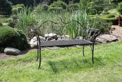 mutoni pleasure Gartenbank Selene Stahl Schwarzbraun 143> Gartenbänke