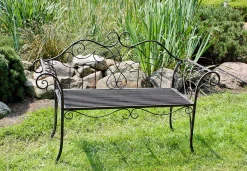 mutoni pleasure Gartenbank Selene Stahl Schwarzbraun 143> Gartenbänke