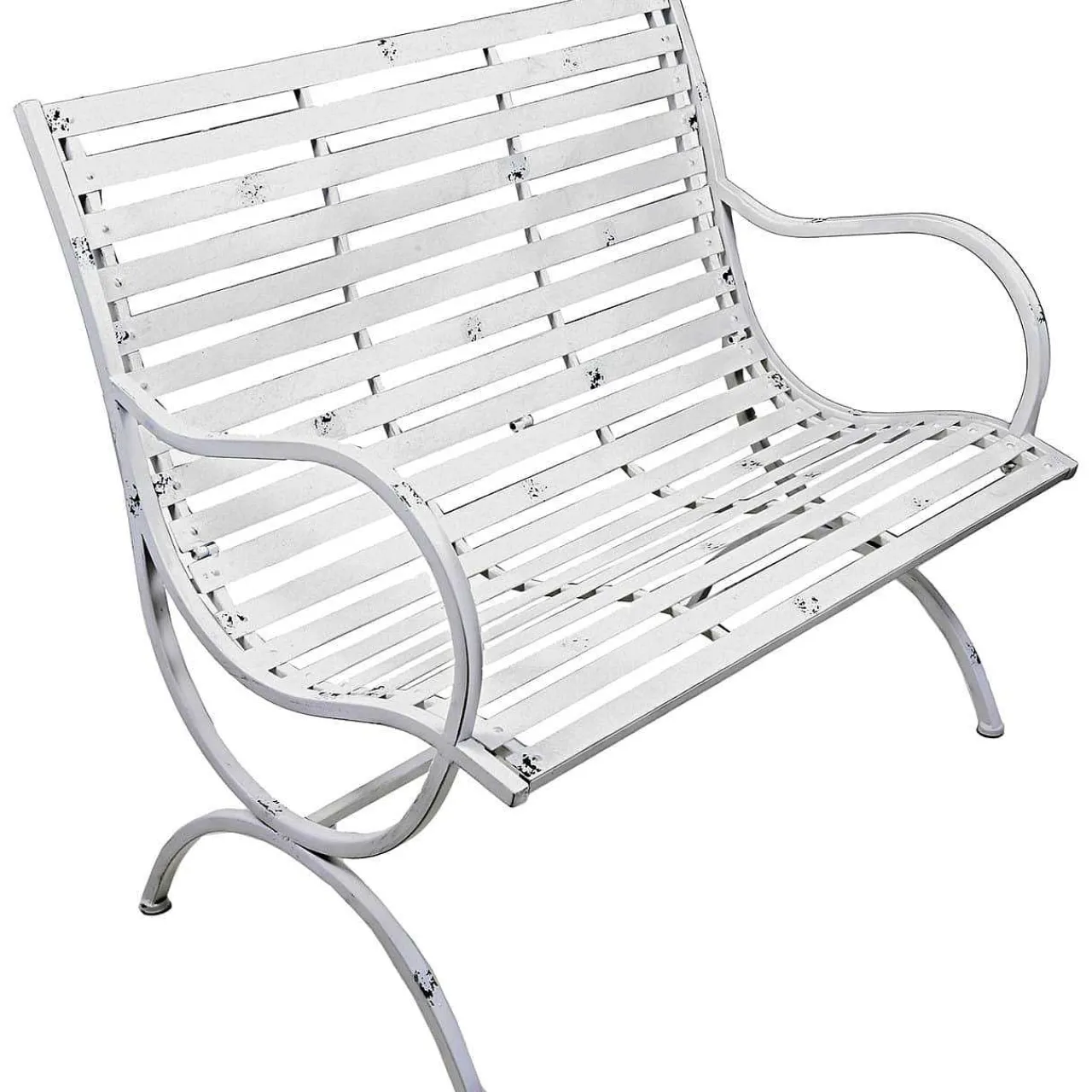 mutoni pleasure Gartenbank Tambora Eisen Weiss 104> Gartenbänke