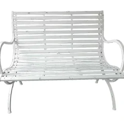 mutoni pleasure Gartenbank Tambora Eisen Weiss 104> Gartenbänke
