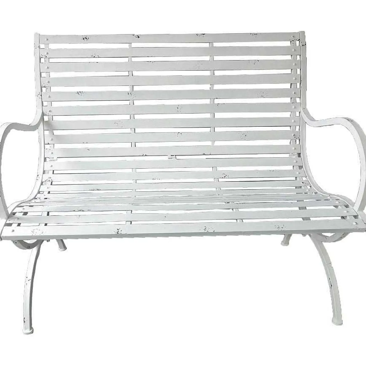 mutoni pleasure Gartenbank Tambora Eisen Weiss 104> Gartenbänke