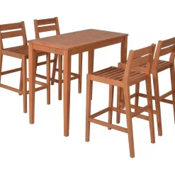 mutoni pleasure Gartenbar-Set Maine Eukalyptus Braun (5-Tlg)><noscript><img width=