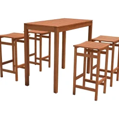 mutoni pleasure Gartenbar-Set Palmdale Eukalyptus Natur (5-Tlg)> Balkon-Sets