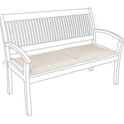 mutoni lifestyle Gartenkissen Naturale Bank 2-Sitzer Spun 116X50> Kissen Gartenmöbel