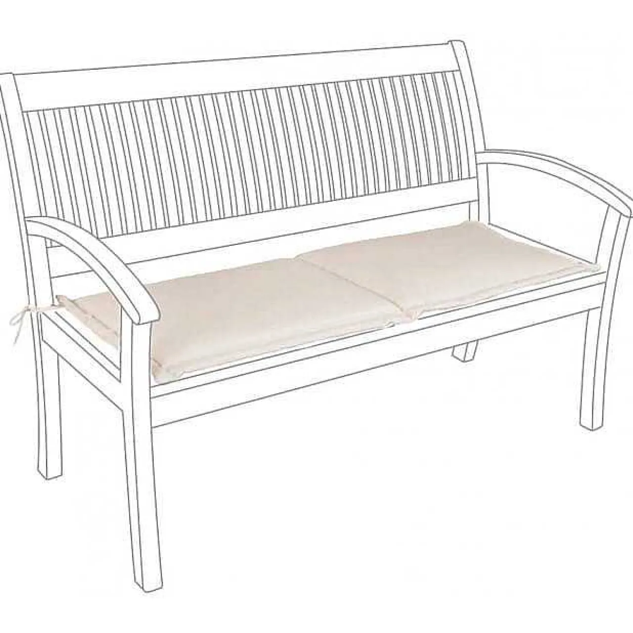 mutoni lifestyle Gartenkissen Naturale Bank 2-Sitzer Spun 116X50> Kissen Gartenmöbel