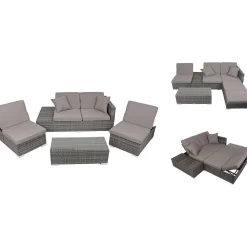 mutoni pleasure Gartenlounge Alcudia Grau> Gartenlounge