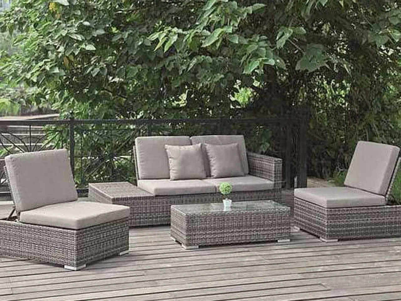mutoni pleasure Gartenlounge Alcudia Grau> Gartenlounge