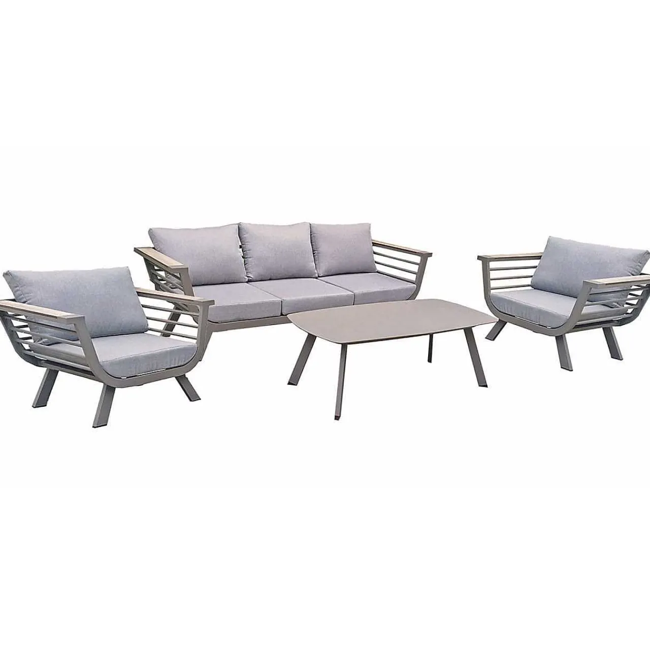 mutoni pleasure Gartenlounge Aroa Hellgrau (4-Er Set)> Gartenlounge