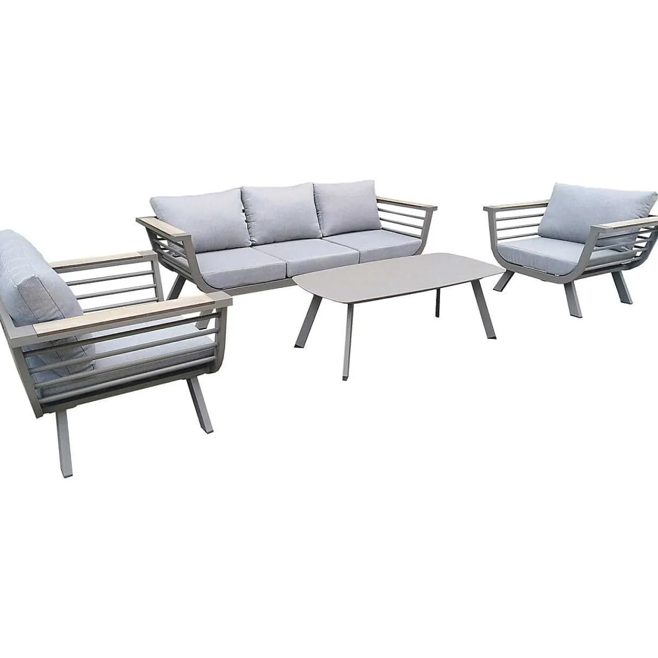 mutoni pleasure Gartenlounge Aroa Hellgrau (4-Er Set)> Gartenlounge