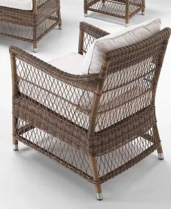 mutoni ethnic Gartenlounge Camille Polyrattan Bronze 5-Teilig> Gartenlounge