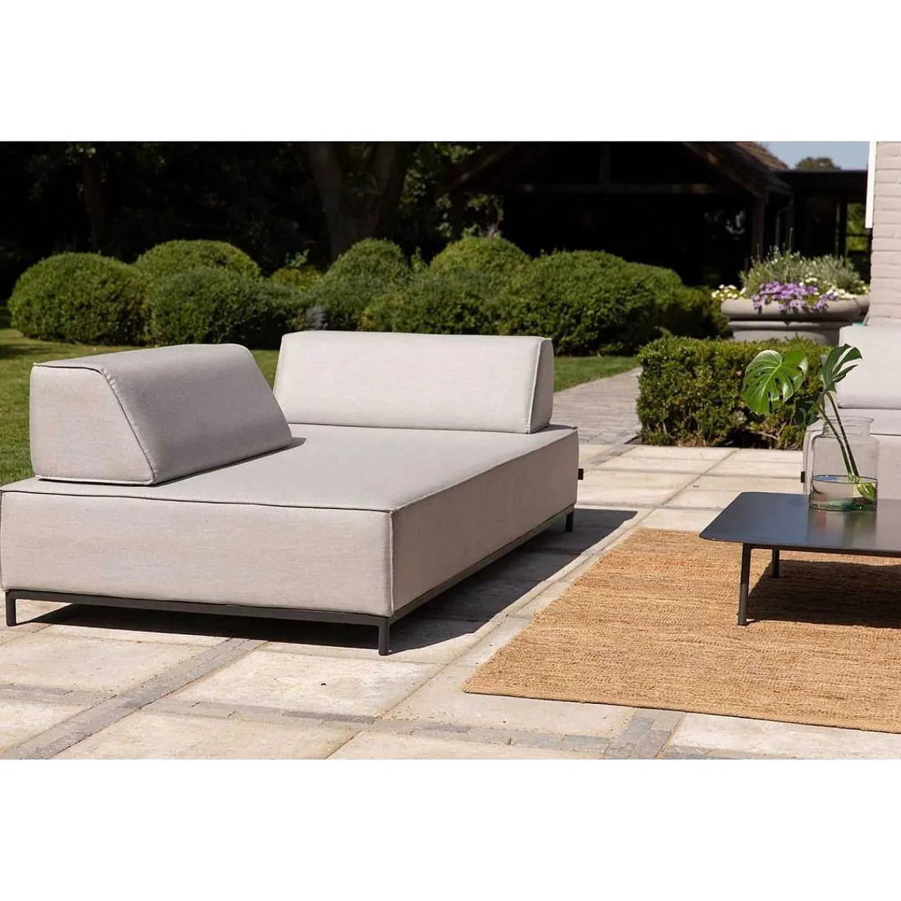 mutoni living Gartenlounge Como Ruckenlehne Sunbrella Hellgrau> Loungeelemente