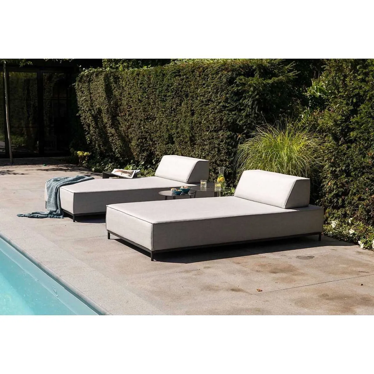 mutoni living Gartenlounge Como 3-Sitzer Element Panama Hellgrau> Loungeelemente