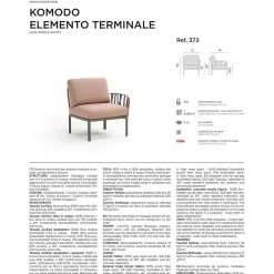 NARDI outdoor Gartenlounge Komodo Endelement Anthrazit Beige> Loungeelemente