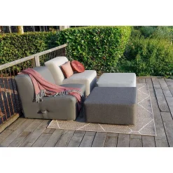 mutoni living Gartenlounge Kubbano 1-Sitzer Element Steingrau> Loungeelemente