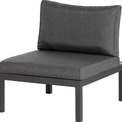mutoni living Gartenlounge La Vida Erweiterung Aluminium/Teak Anthrazit> Loungeelemente
