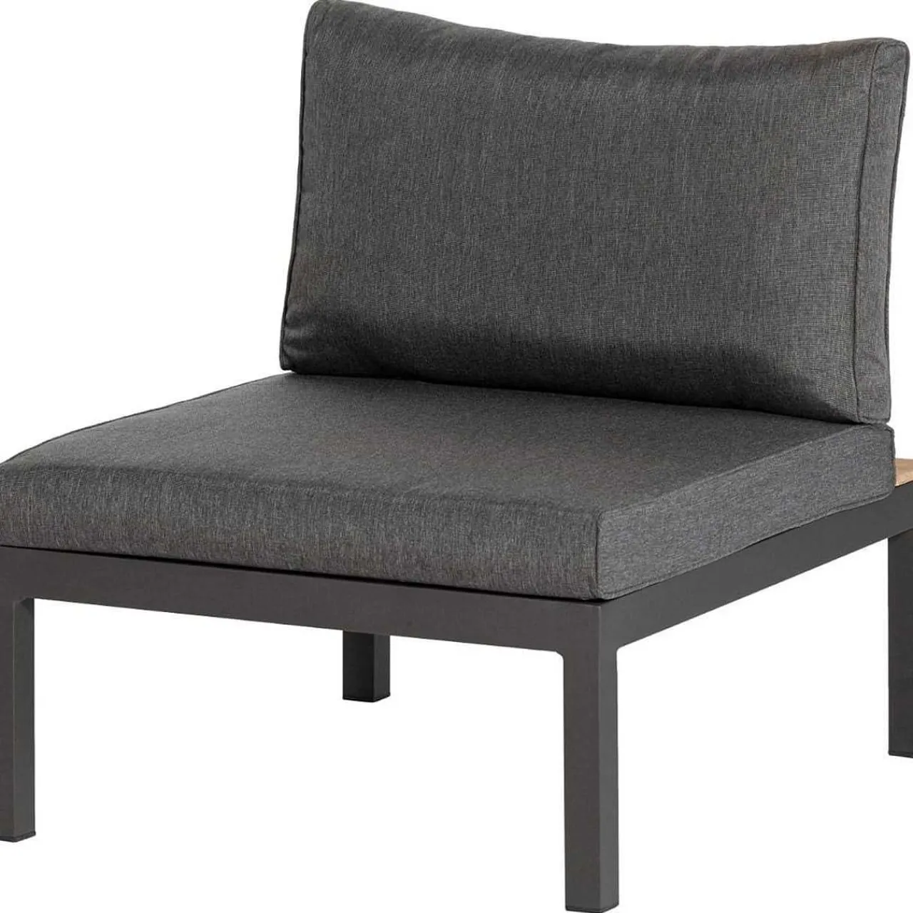 mutoni living Gartenlounge La Vida Erweiterung Aluminium/Teak Anthrazit> Loungeelemente