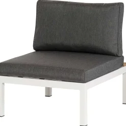 mutoni living Gartenlounge La Vida Erweiterung Aluminium/Teak Weiss> Loungeelemente